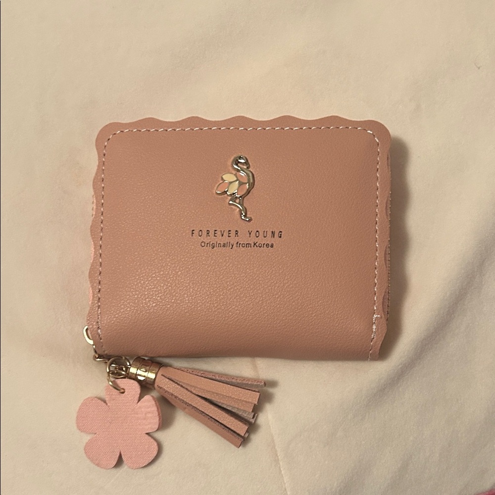 Forever Young Pink Wallet with Tassel